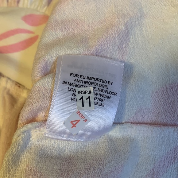 Anthropologie Postmark Pink and White Floral Peplum Top - Women’s Size XS - Picture 8 of 9